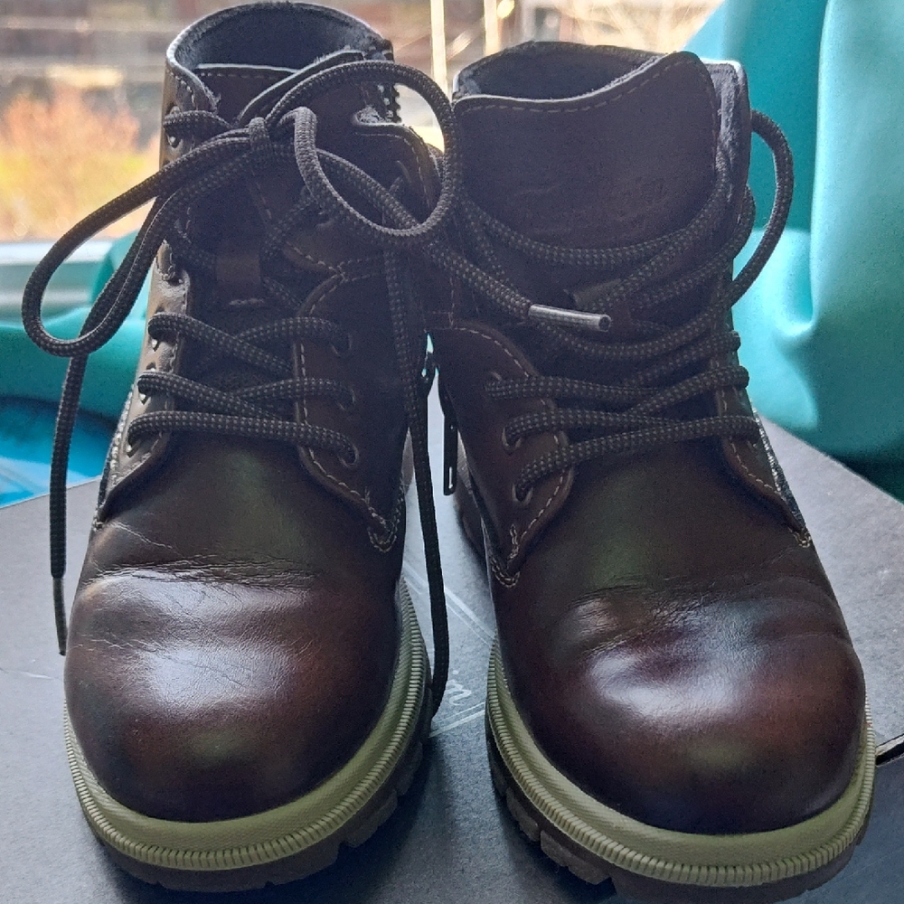 Florsheim Brown and Black Lace-Up Boys Shoes